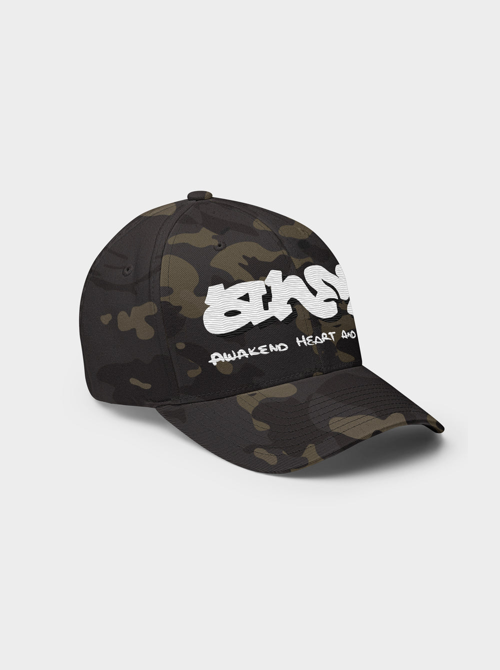 AHM Graffiti Structured Black Camo Cap