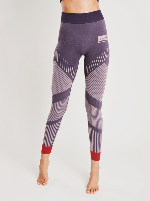 high waist flow legging in heather navy