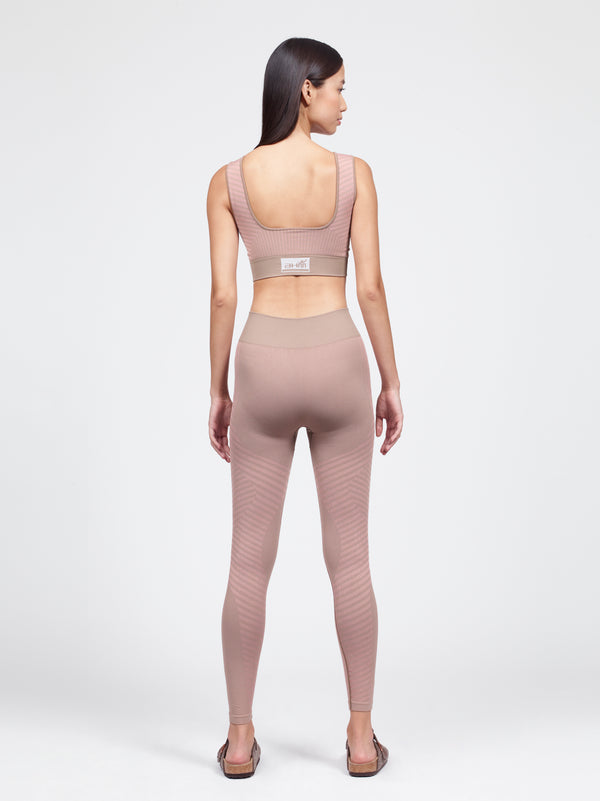 compression sport bra with legging set in soulmate