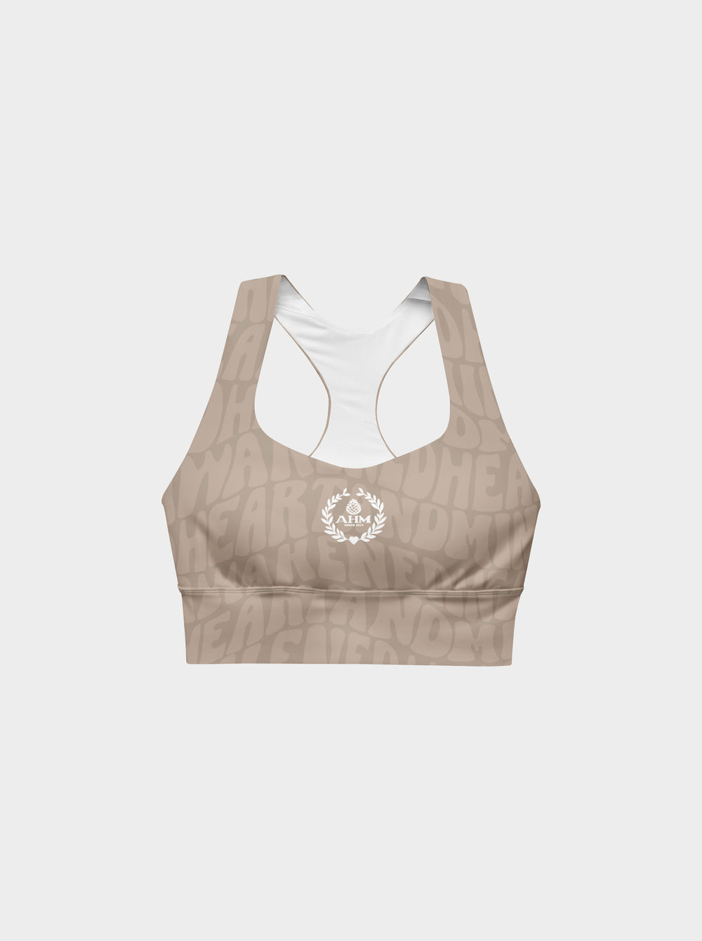 square neck sports bra taupe 1